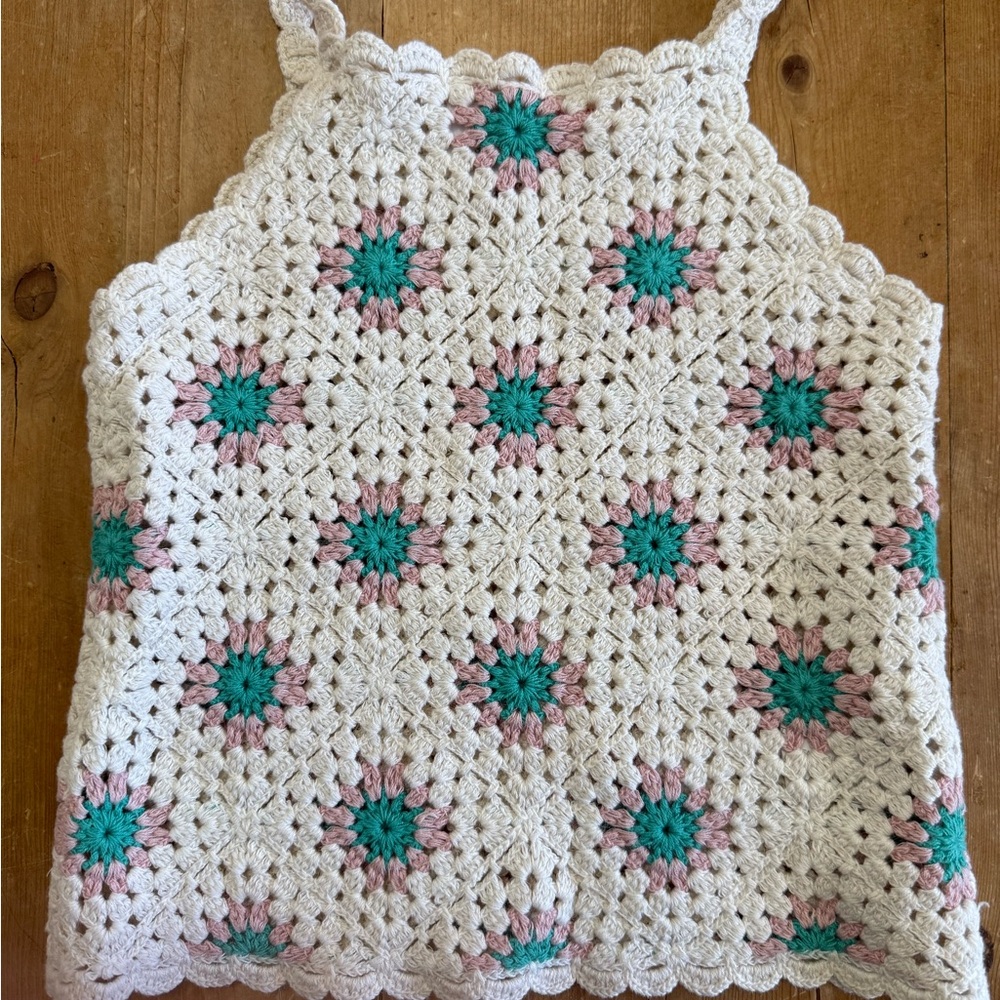 Zara Cream crochet top